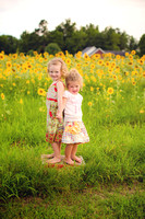Ella and Jordyn in the Sunflower Field